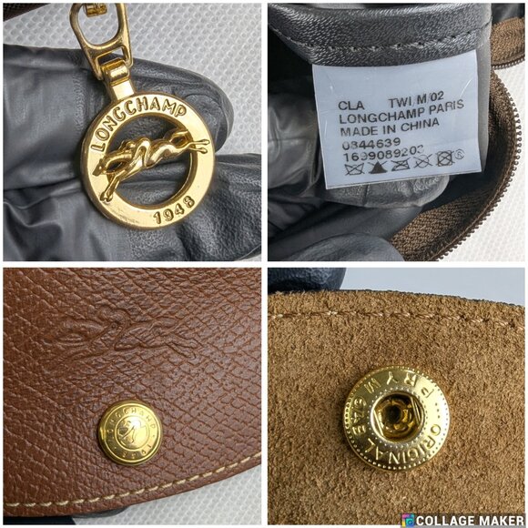 Original Longchamp Le Pliage Nylon Brown Backpack Made in China. - Picture 5 of 16